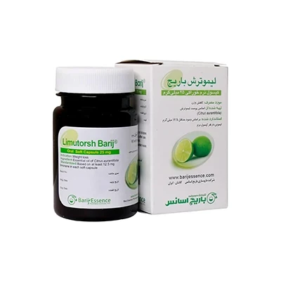 کپسول لیمو ترش 25 میلی‌گرم باریج اسانس 60 عددی
