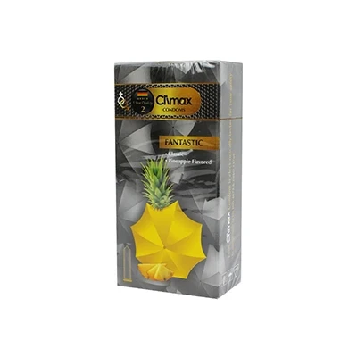 کاندوم کلاسیک ساده کلایمکس آناناسی مدل Fantastic بسته 12 عددی
