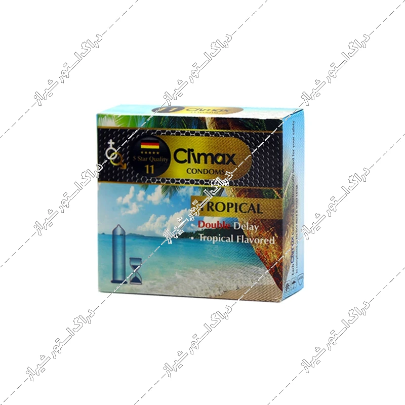 کاندوم تاخیری دوبل استوایی کلایمکس مدل Tropical بسته 3 عددی