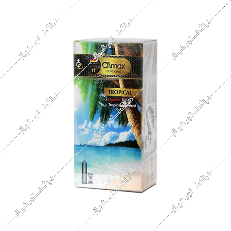 کاندوم تاخیری دوبل استوایی کلایمکس مدل Tropical بسته 12 عددی