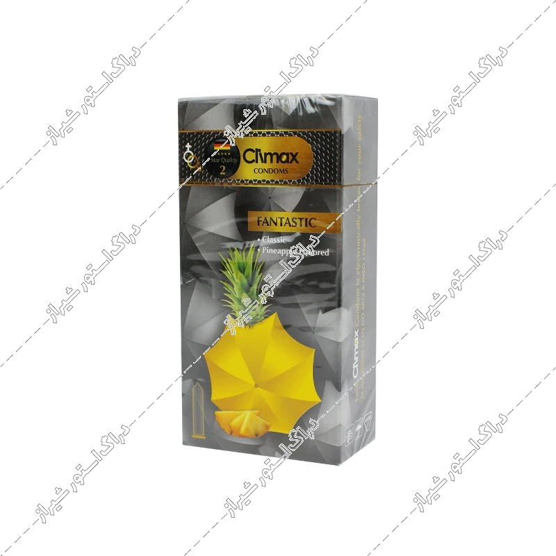 کاندوم کلاسیک ساده کلایمکس آناناسی مدل Fantastic بسته 12 عددی